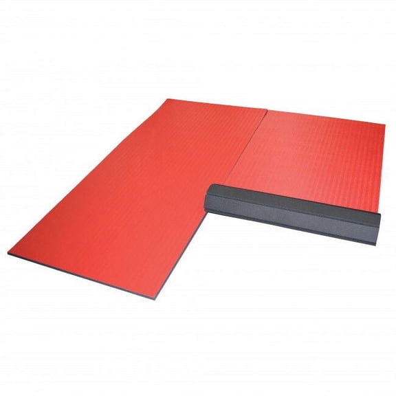Dollamur 10'x10'x1.25" Martial Arts, Red, Tatami, FLEXI-Roll®