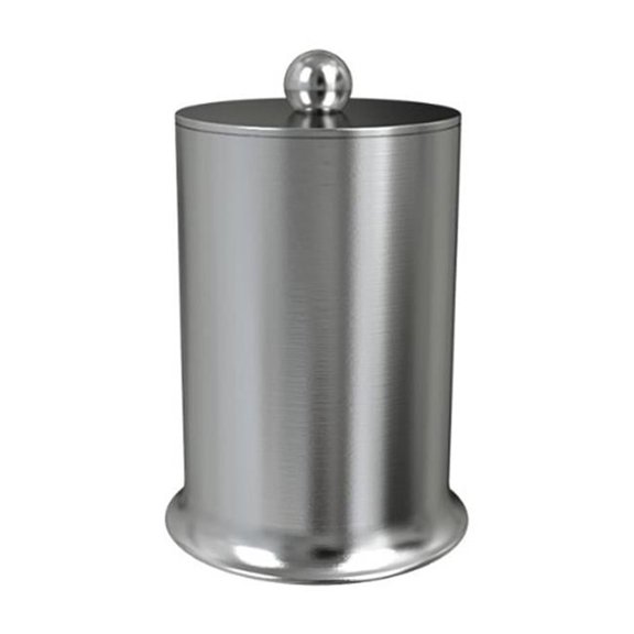 Tatara Group  NP1H Newport Collection Cotton Swab-Cotton Container - 18-8 Brushed Stainless