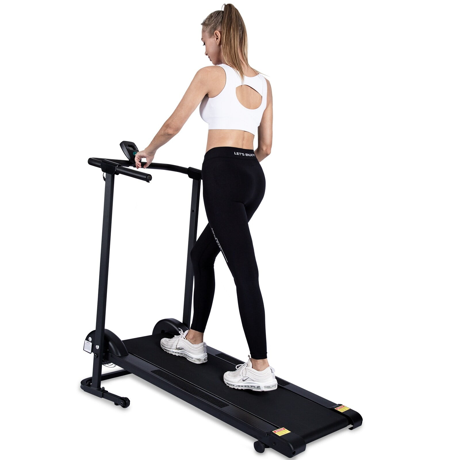 Tatayosi Manual steel treadmill with 10° incline small folding