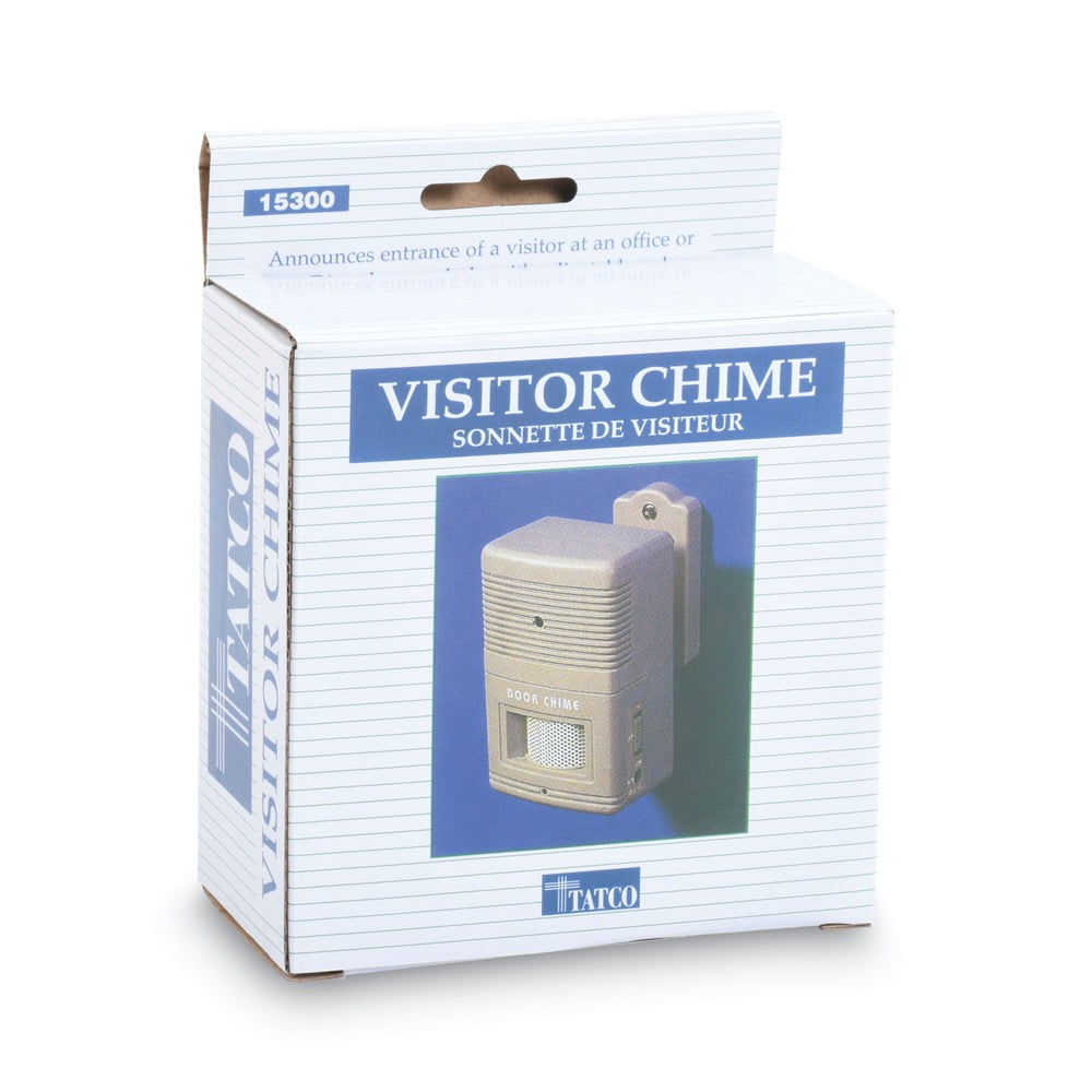 Tatco Visitor Arrival/Departure Chime Battery Operated 2-3/4w x 2d x 4-1/4h Gray 15300