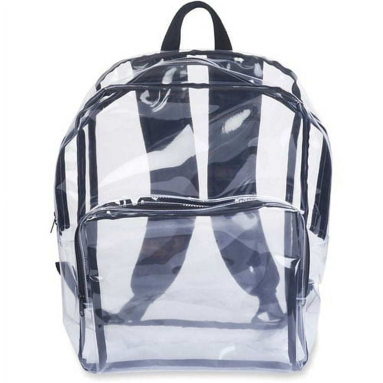 Tatco Carrying Case (Backpack) Notebook - Clear, Black - Vinyl Body - Shoulder Strap - 17.5 Tatco Carrying Case (Backpack) Notebook - Clear, Black - Vinyl Body - Shoulder Strap - 17.5