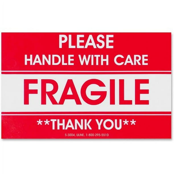 Tatco Fragile/Handle With Care Shipping Label - Tatco Fragile/Handle With Care Shipping Label -