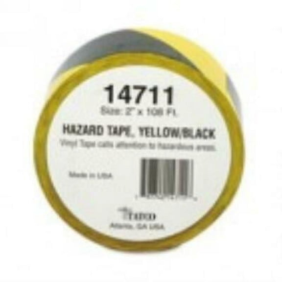 Tatco Hazard Marking Aisle Tape, 2w x 108ft Roll