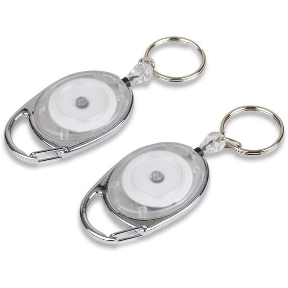 Reel Key Chain with Chrome Carabiner