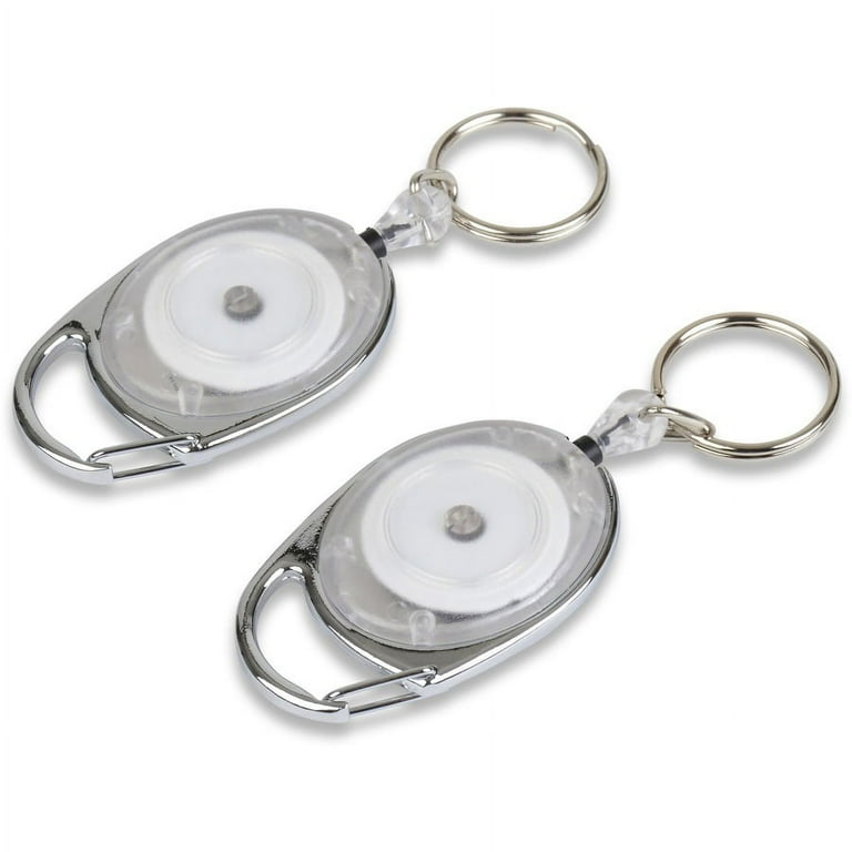 Tatco Reel Key Chain with Chrome Carabiner - 6 / Pack - Chrome Tatco Reel Key Chain with Chrome Carabiner - 6 / Pack - Chrome