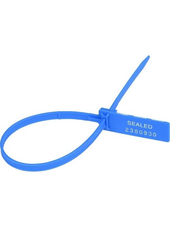 Security Seals 0.3" Width - 13.5" Length - Blue - 100 / Pack