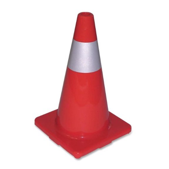 Tatco Sturdy Molded Reflective Traffic Cone - - Holding Sizepolyvinyl Chloride [pvc] - Orange (TCO25500)