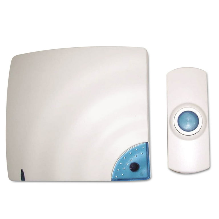 Wireless Doorbell, Battery Operated, 1.38 x 0.75 x 3.5, Bone Wireless Doorbell, Battery Operated, 1.38 x 0.75 x 3.5, Bone