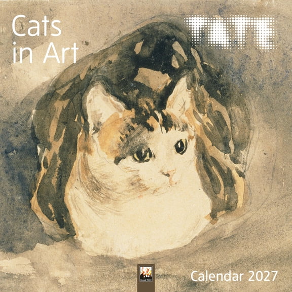 Flame Tree Studio Tate: Cats in Art Mini Wall calendar 2027 (Art Calendar) (Paperback)