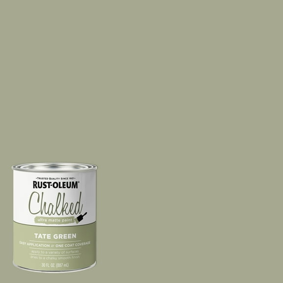 Tate Green, Rust-Oleum Chalked Ultra Matte Paint- 371674, , Quart, 2 Pack
