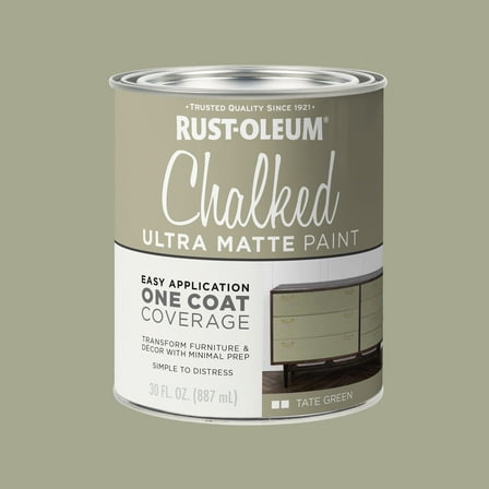 Tate Green, Rust-Oleum Chalked Ultra Matte Paint, Quart