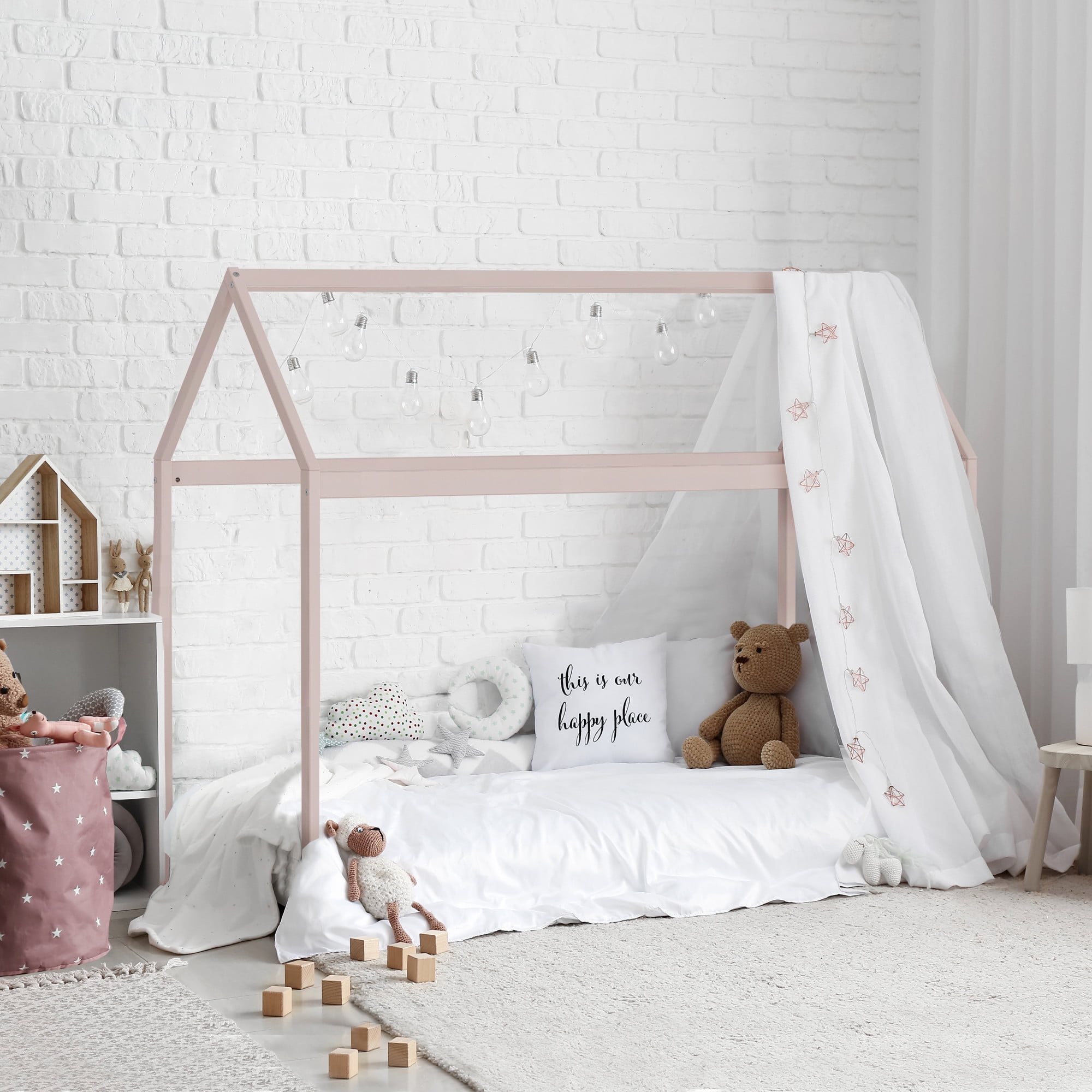 Girls twin best sale canopy bed