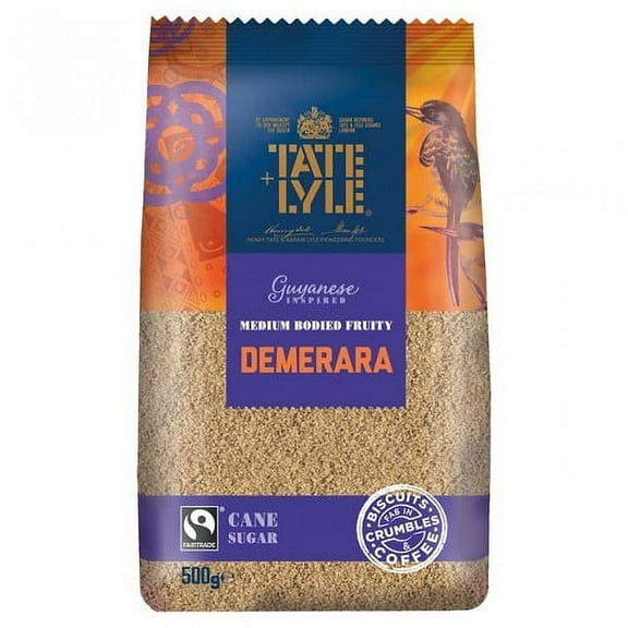Tate & Lyle Demerara Cane Sugar 500g Bag (Pack of 2), Imported from UK