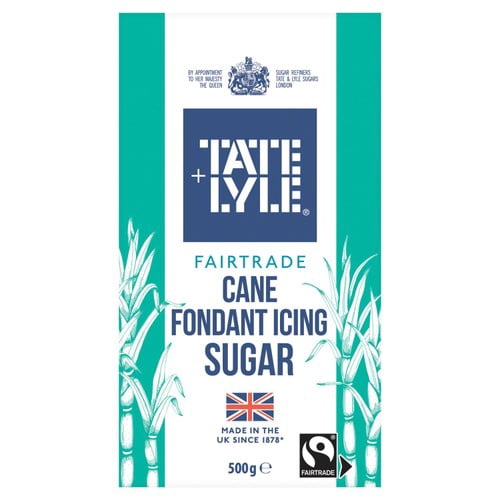 Tate & Lyle Fairtrade Fondant Icing Sugar 500g, British Import (Pack of 2)