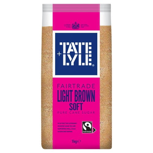 Tate & Lyle Fairtrade Light Soft Brown Sugar 1kg, British Import (Pack of 2)
