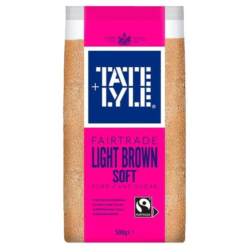 Tate & Lyle Fairtrade Light Soft Brown Sugar 500g, British Import (Pack of 2)