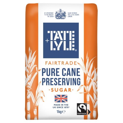Tate & Lyle Fairtrade Preserving Sugar 1kg, British Import (Pack of 2)