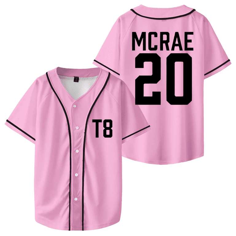 Tate McRae 20 Merch T8 Baseball Jersey Women Men V-Neck Short