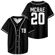 Tate McRae 20 Merch T8 Baseball Jersey Women Men V-Neck Short Sleeve Streetwear Clothes