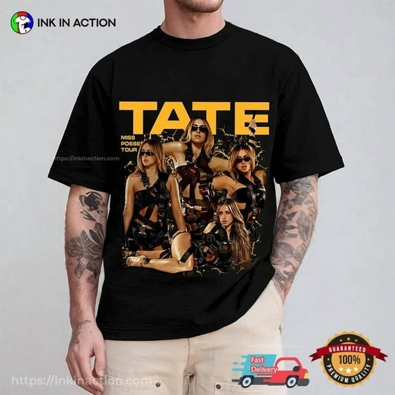 Tate McRae 2025 Concert Shirt Tate McRae Gift For Fan Tee ,Black Color,Size M