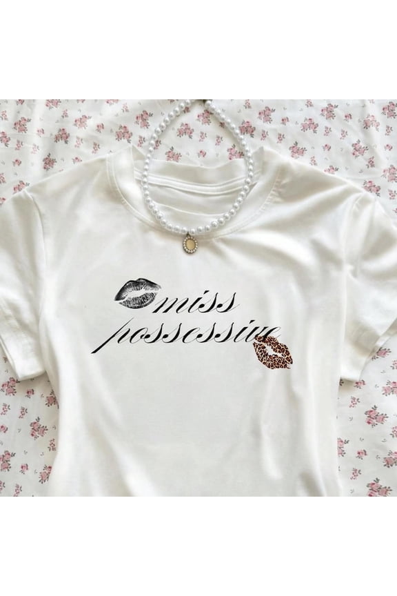 Tate McRae Baby Tee – Miss Possessive Shirt, Think Later Tour Concert Tee, Trendy Graphic Baby Tee for Fans, T8 Music Merch Aesthetic Top