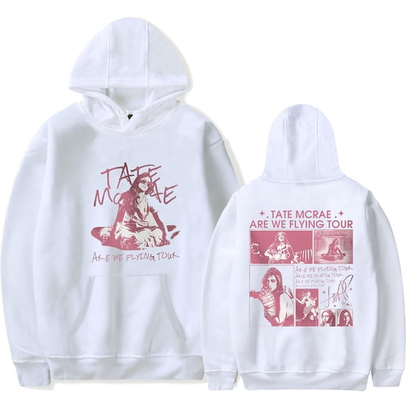 Tate McRae Hoodie Merch Are We Flying 2024 Tour Music Women's Men's Fashion Casual Street Sweatshirt