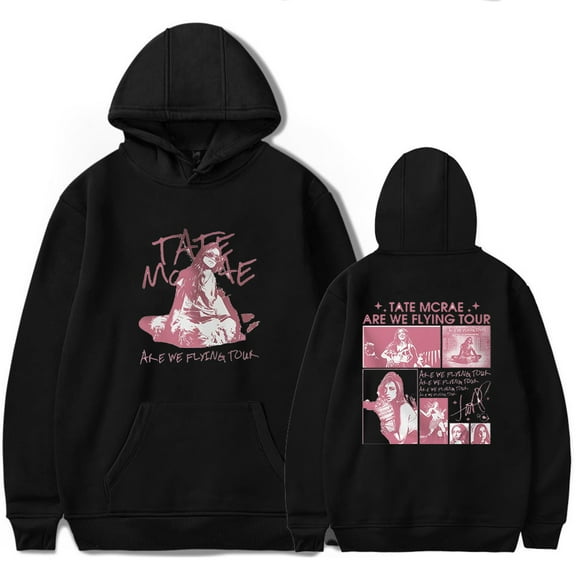 Tate McRae Hoodie Merch Are We Flying 2024 Tour Music Women's Men's Fashion Casual Street Sweatshirt