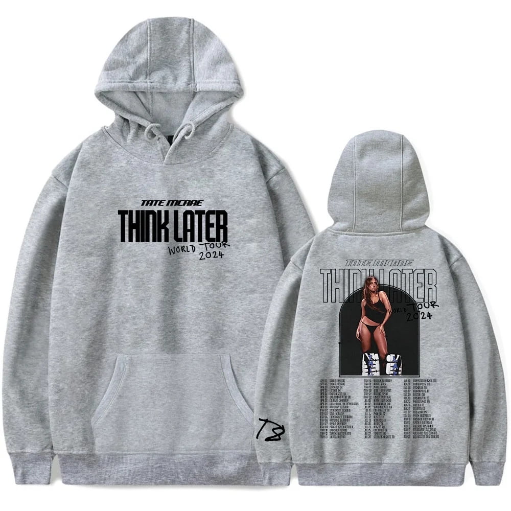 Tate McRae Hoodies Merch 2024 Think Later World Tour