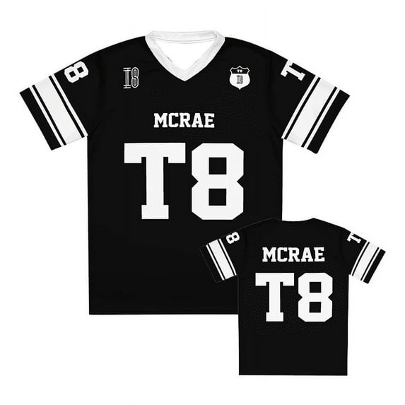 Tate McRae Jersey 2025 New Spring/Summer Men‘s and Women‘s Sportswear T8 McRae Football Jersey V-Neck T-Shirt y2k Top