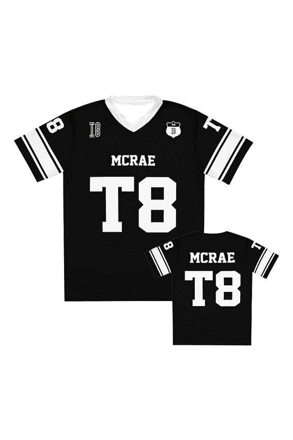 Tate McRae Jersey 2025 New Spring/Summer Men‘s and Women‘s Sportswear T8 McRae Football Jersey V-Neck T-Shirt y2k Top