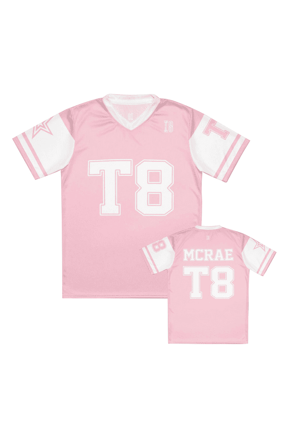 Tate McRae Jersey 2025 New Spring/Summer Men‘s and Women‘s Sportswear T8 McRae Football Jersey V-Neck T-Shirt y2k Top
