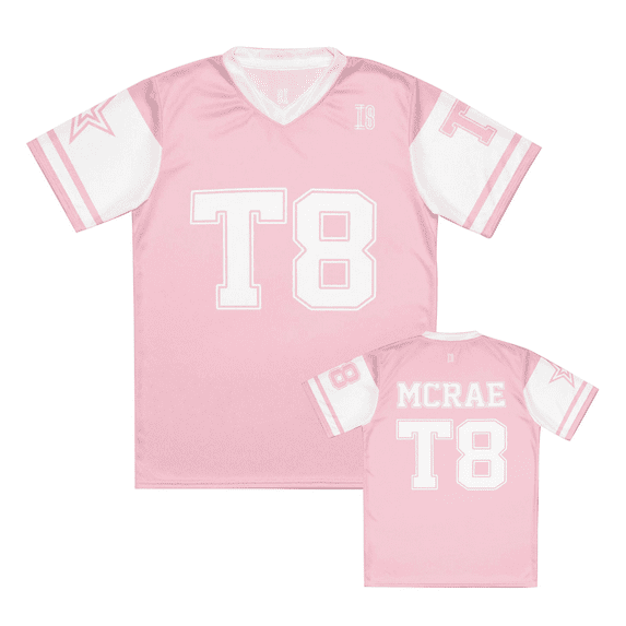 Tate McRae Jersey 2025 New Summer Men‘s and Women‘s Sportswear T8 McRae Football Jersey V-Neck T-Shirt y2k Top