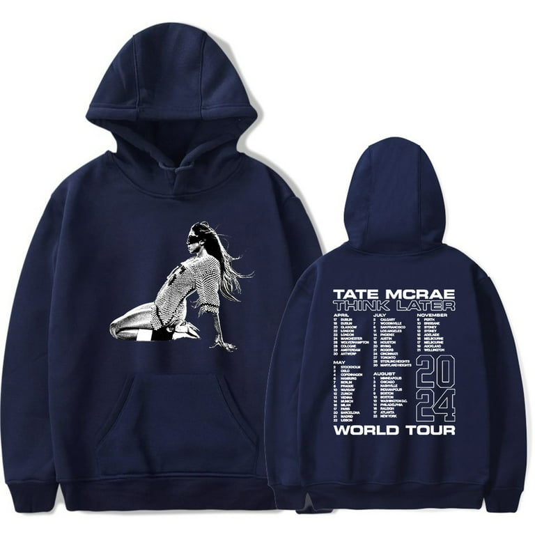 Tate McRae Merch Think later World Tour 2024 Hoodies Popular