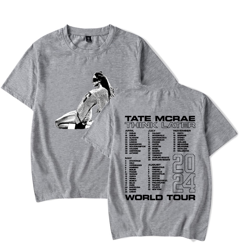 Tate McRae Merch Think later World Tour 2024 T-Shirts Unisex