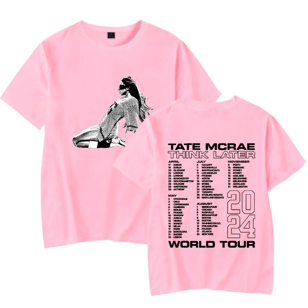 Tate McRae Merch Think later World Tour 2024 T-Shirts Unisex