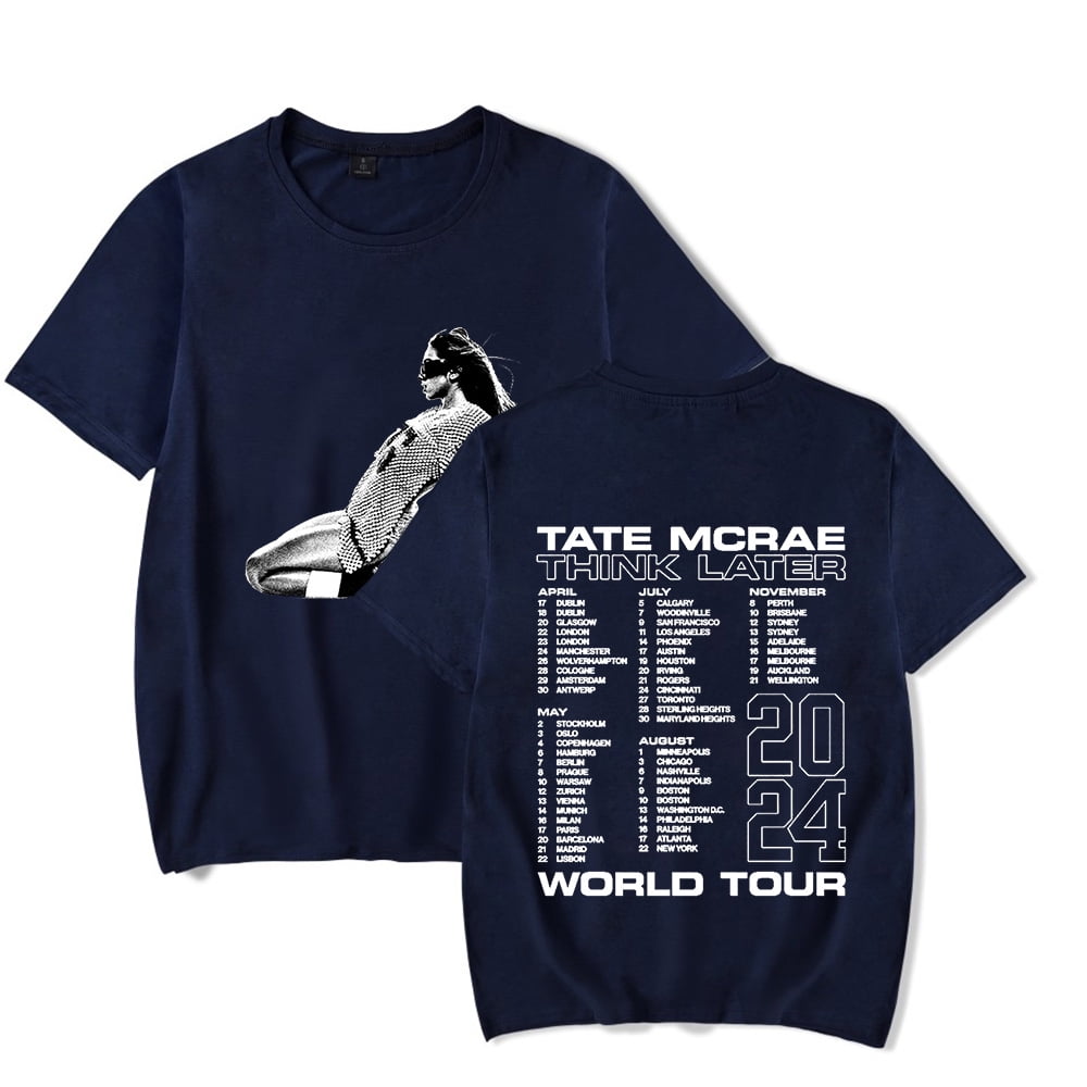 Tate McRae Merch Think later World Tour 2024 T-Shirts Unisex Tate McRae Merch Think later World Tour 2024 T-Shirts Unisex