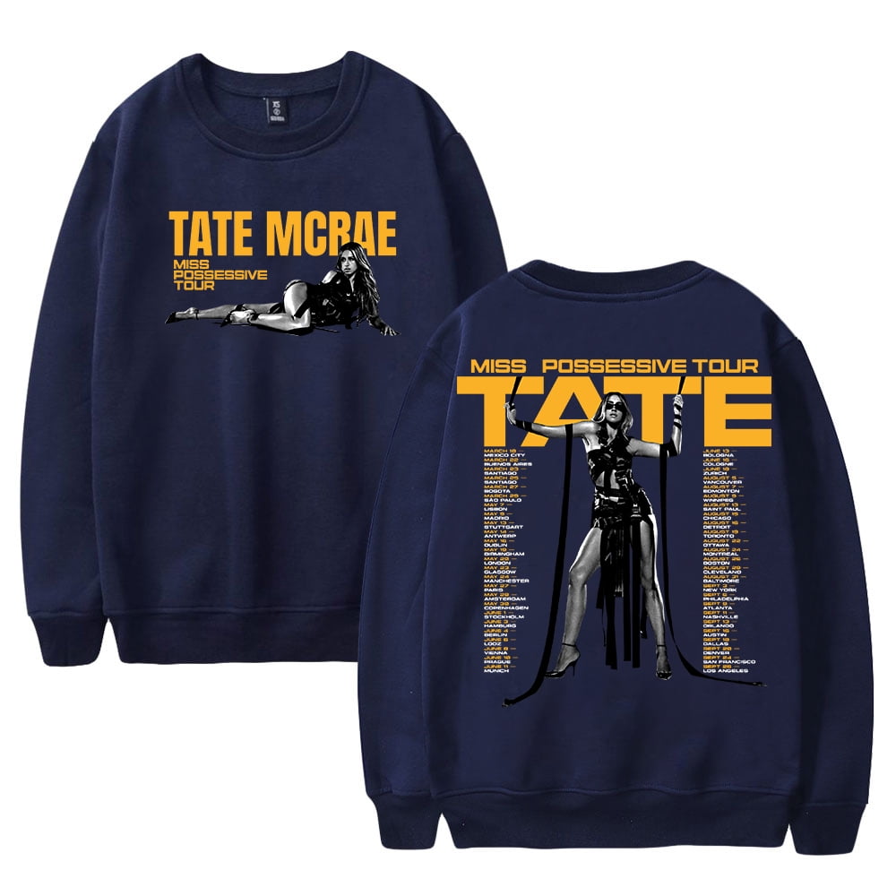 Tate McRae Miss Possessive Tour 2025 Crewneck Long Sleeve Streetwear