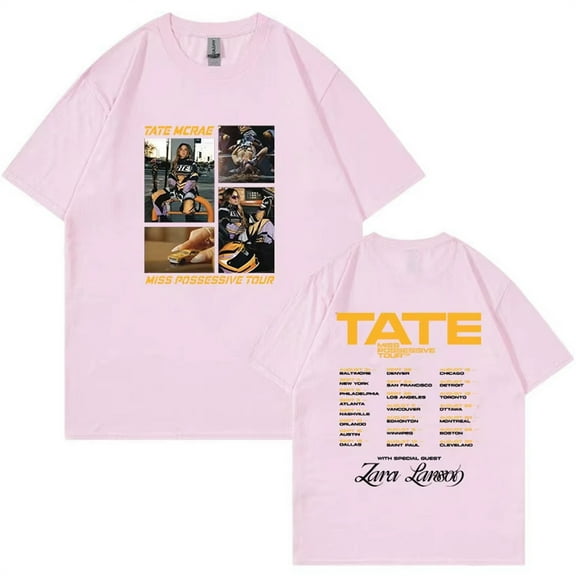 Tate McRae Miss Possessive Tour 2025 Graphic T-Shirt Unisex Short Sleeve Round Neck Tee Streetwear
