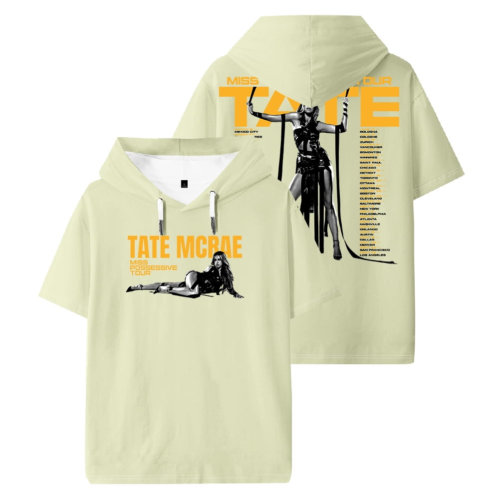 T-shirt Ragazzo Con Stampa Grafica Tate McRae – Nuova, Cotone, Girocollo, Taglia Regolare