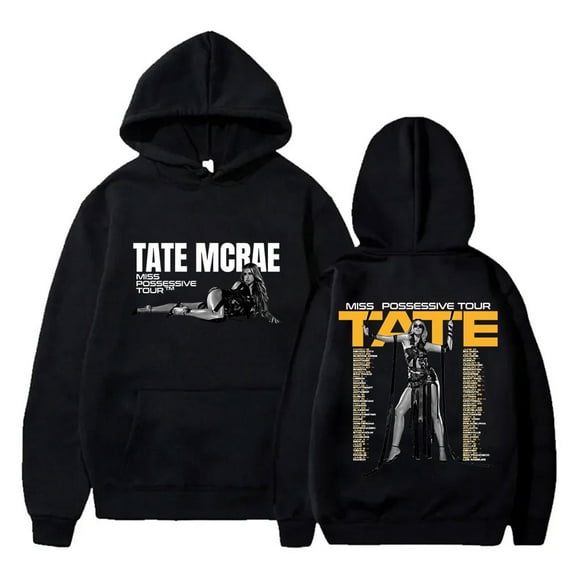 Tate McRae Miss Possessive Tour Merch Hoodie Pockets Drawstring Unisex Hooded Sweatshirt Fashion Clothing
