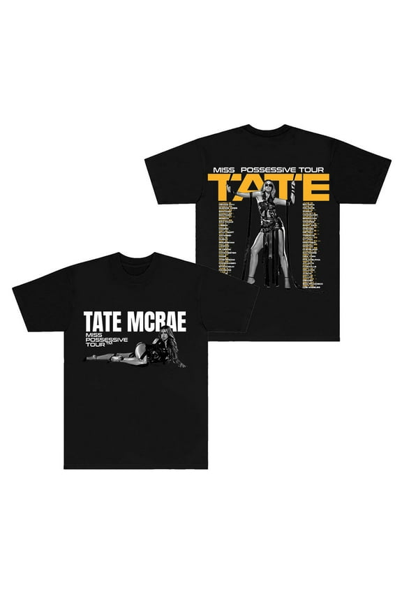 Tate McRae Miss Possessive Tour T-Shirts Cosplay Women Men Fashion HipHop Crewneck Short Sleeve Tee