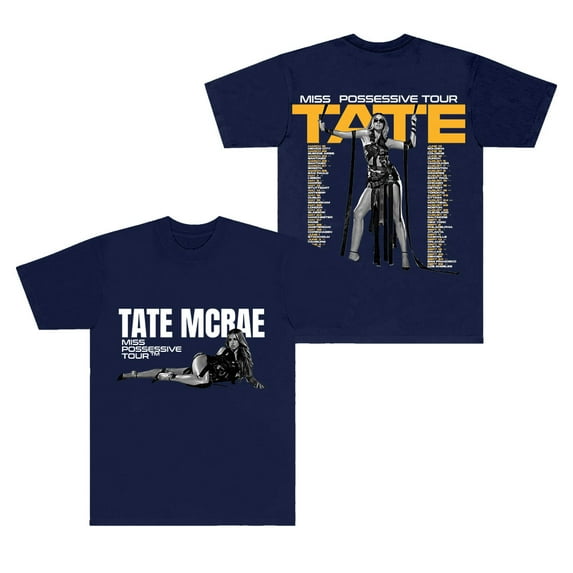 Tate McRae Miss Possessive Tour T-Shirts Cosplay Women Men Fashion HipHop Crewneck Short Sleeve Tee