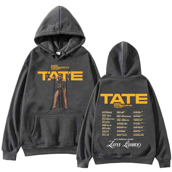 Tate McRae Miss Possessive World Tour 2025 Hoodie Harajuku Hip Hop Pullover Tops Popular Music Sweatshirt Fans Gift