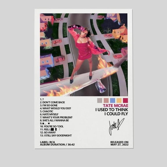 Tate McRae Poster I Used to Think I Could Fly Music Album Cover Poster Size 24''x36''-Gategoo