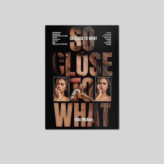 Tate McRae So Close To What Album Cover Tracklist Pop Music Wall Poster Size 24''x36'' Goldengate