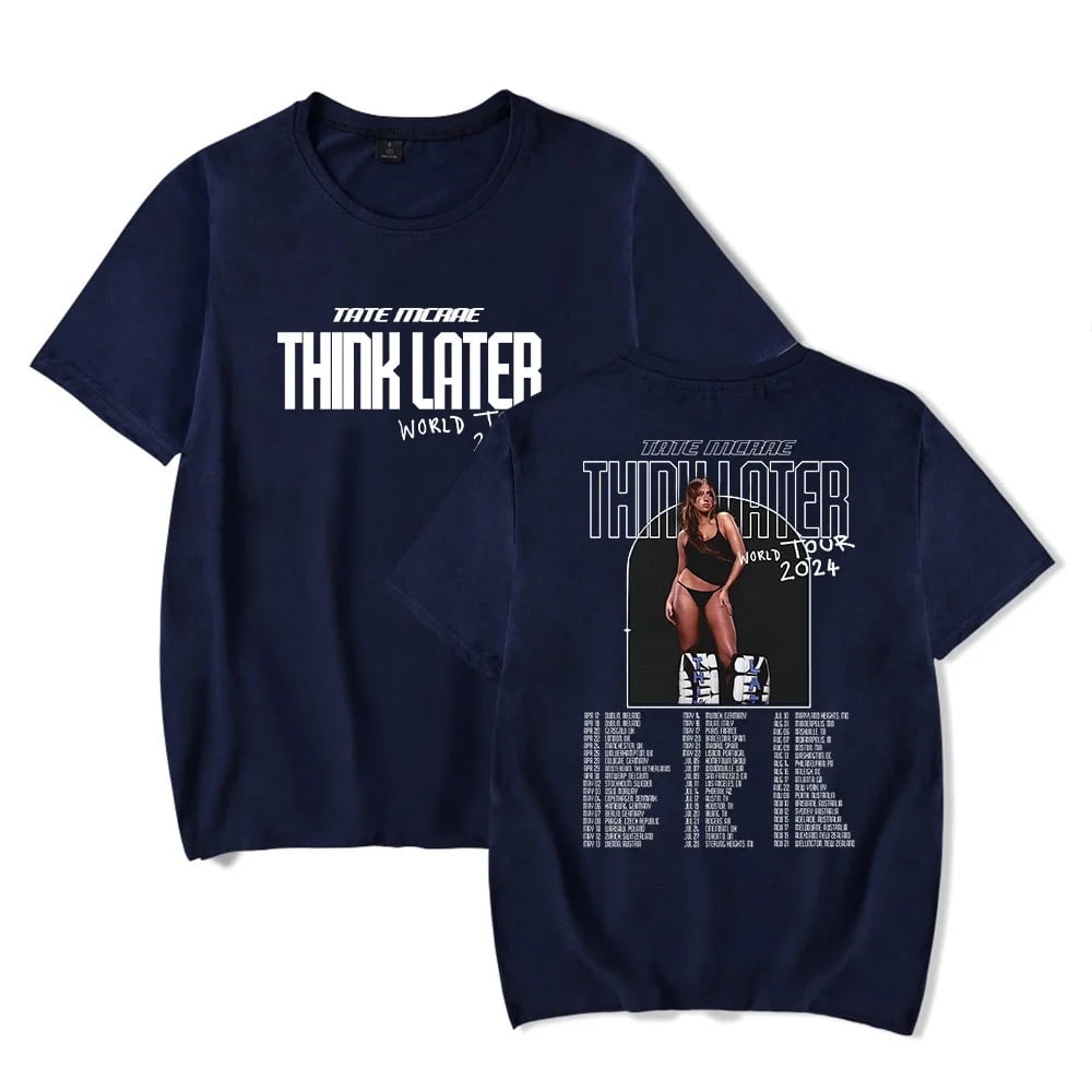 Tate McRae T-Shirt 2024 Think Later World Tour Merch Cosplay