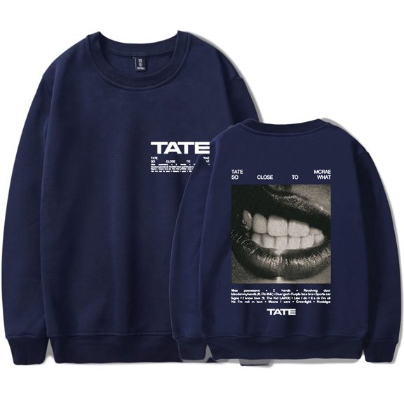 Tate McRae T8 Lips Crewneck Sweatshirts Miss Possessive Tour Merch Unisex Fashion Long Sleeve Tee