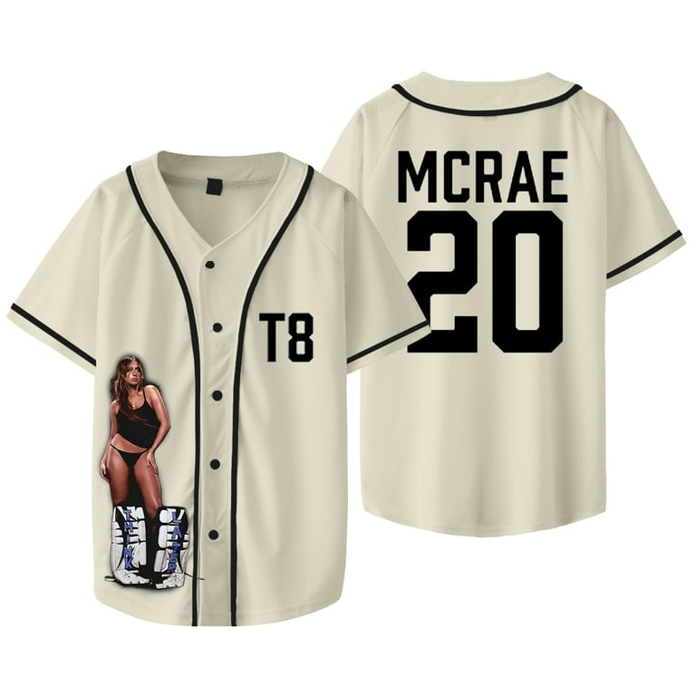 Tate McRae T8 Merch Jersey Think Later Tour T-shirts Women