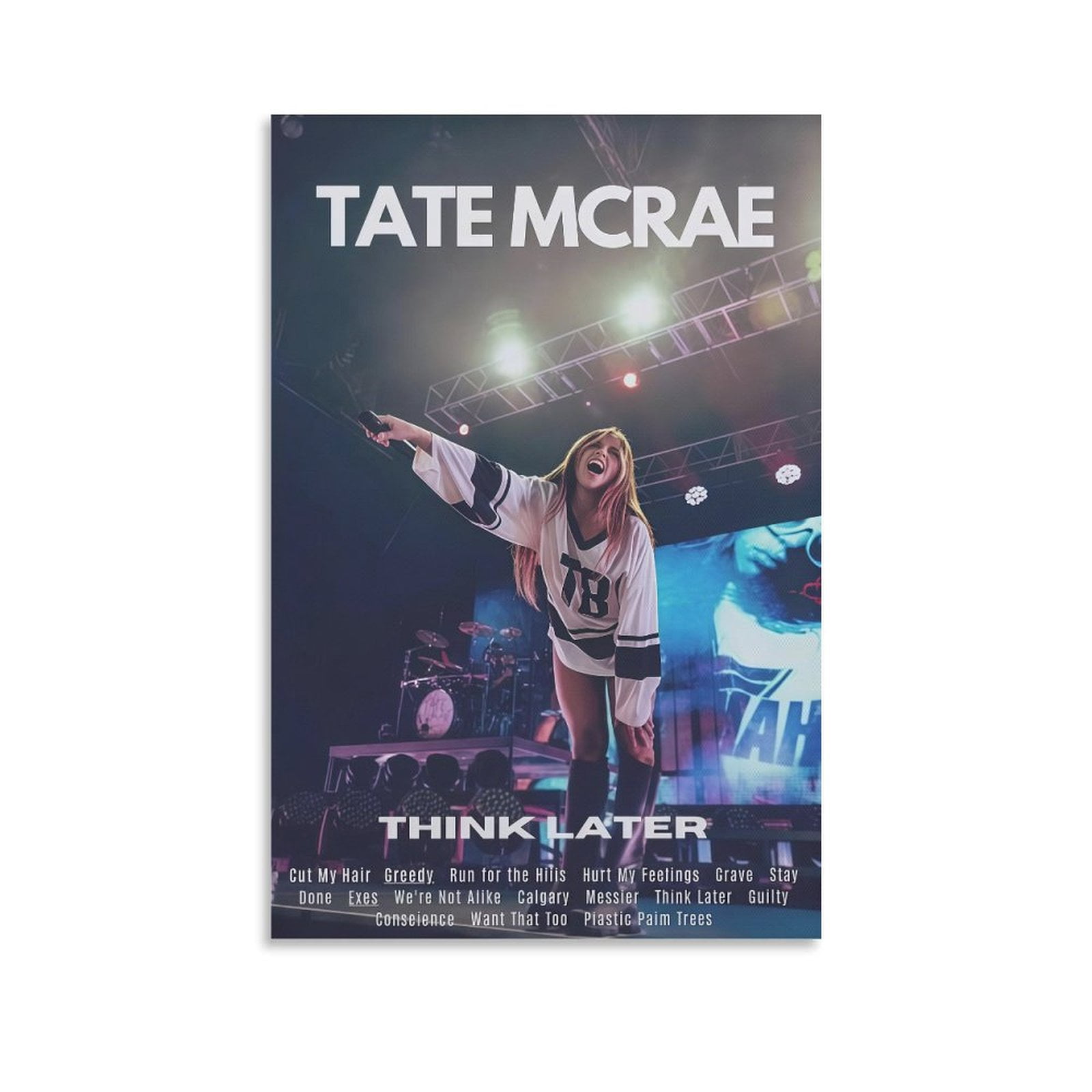 Tate McRae THINK LATER Poster 1 Canvas Art Poster and Wall Art Picture ...