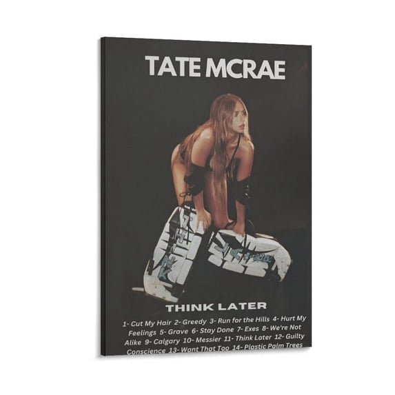 Tate McRae THINK LATER Poster 2 Gifts Canvas Painting Poster Wall Art Decorative Picture Prints Modern Decor 24x36inch(60x90cm)